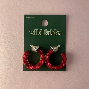 Heart confetti hoops